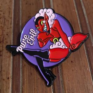 Lapel Pin Pure Evil Sexy Satan ( 313 3